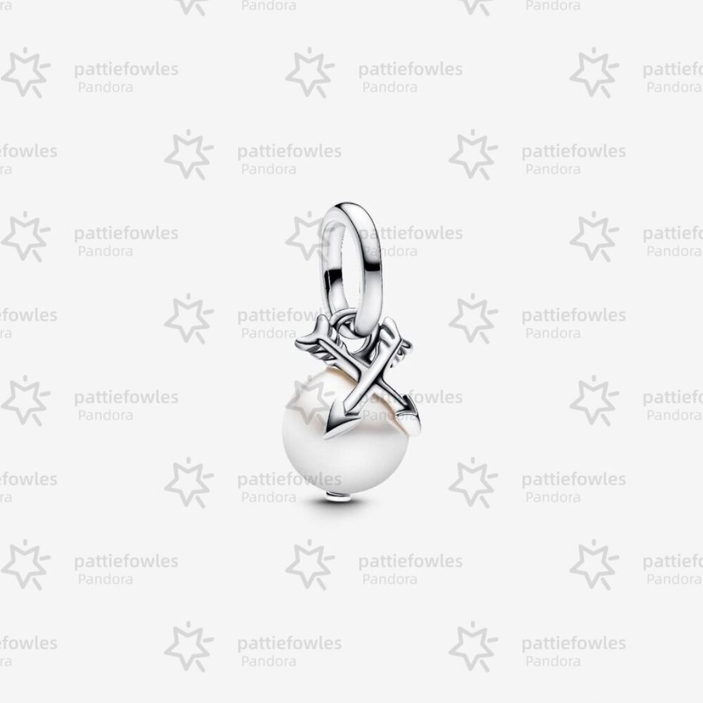 Pandora Pearl & Arrows Mini Dangle Charm|Pendant